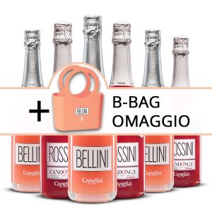 Confezione 6 bottiglie Mix Bellini e Rossini + B-Bag Omaggio – Canella